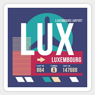 Luxembourg (LUX) Airport Code Baggage Tag Magnet